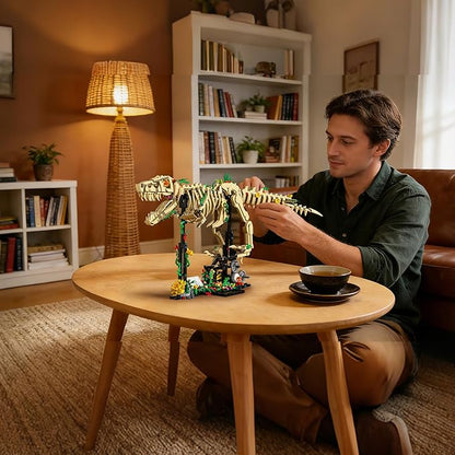 Dinosaur Fossil Building Kit T-Rex Dinosaur Fossil Kit with Power Function Legs STEM Dinosaur Building Sets for Adults and Boys 8-14 Educational Gift Display ModelHome or Office Decor