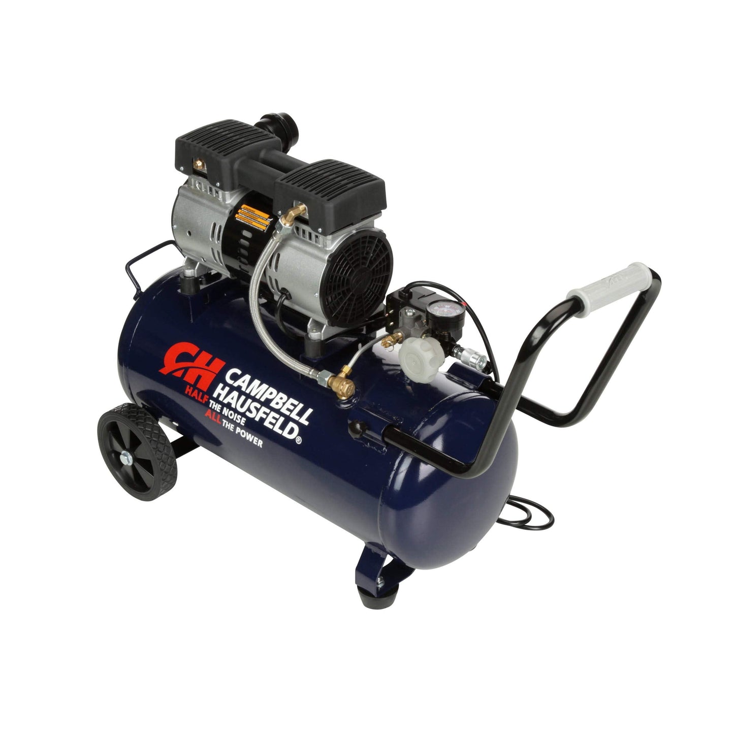 CAMPBELL HAUSFELD 8 Gallon Air Compressor, 65dB Quiet Portable Air Compressor, 120v, 125 Max PSI Oil and Maintenance free pump- Ideal for Home and Professional Use