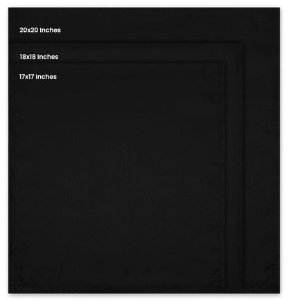 Utopia Home Black Cloth Napkins (12 Pack, 18x18 Inches), Ideal Dinner Napkins for Party, Wedding and Lunch/Dinner
