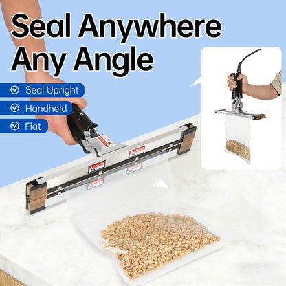 R-PACK Portable Handheld Heat Sealer Machine, IPS-300 12-Inch | Instant-Heat Sealing for Polyethylene, Foil, Kraft, and Mylar Packaging
