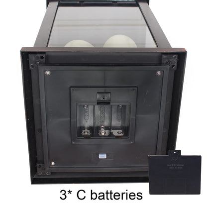 1Pack Decorative Lantern 24.80" H with Dancing Flame LED Timer Candle,ON/Off/Timer LED Candle with 6hours,Hanging Lantern for Outdoor Garden/Indoor Use.