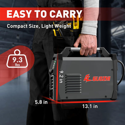 GZ GUOZHI 145A MIG Welder, 3 in 1 Welders FLUX MIG/Lift TIG/ARC Multi-Process Welder, 110V Welding Machine, ‌Flux Core Welder with upgrade Large LCD Screen
