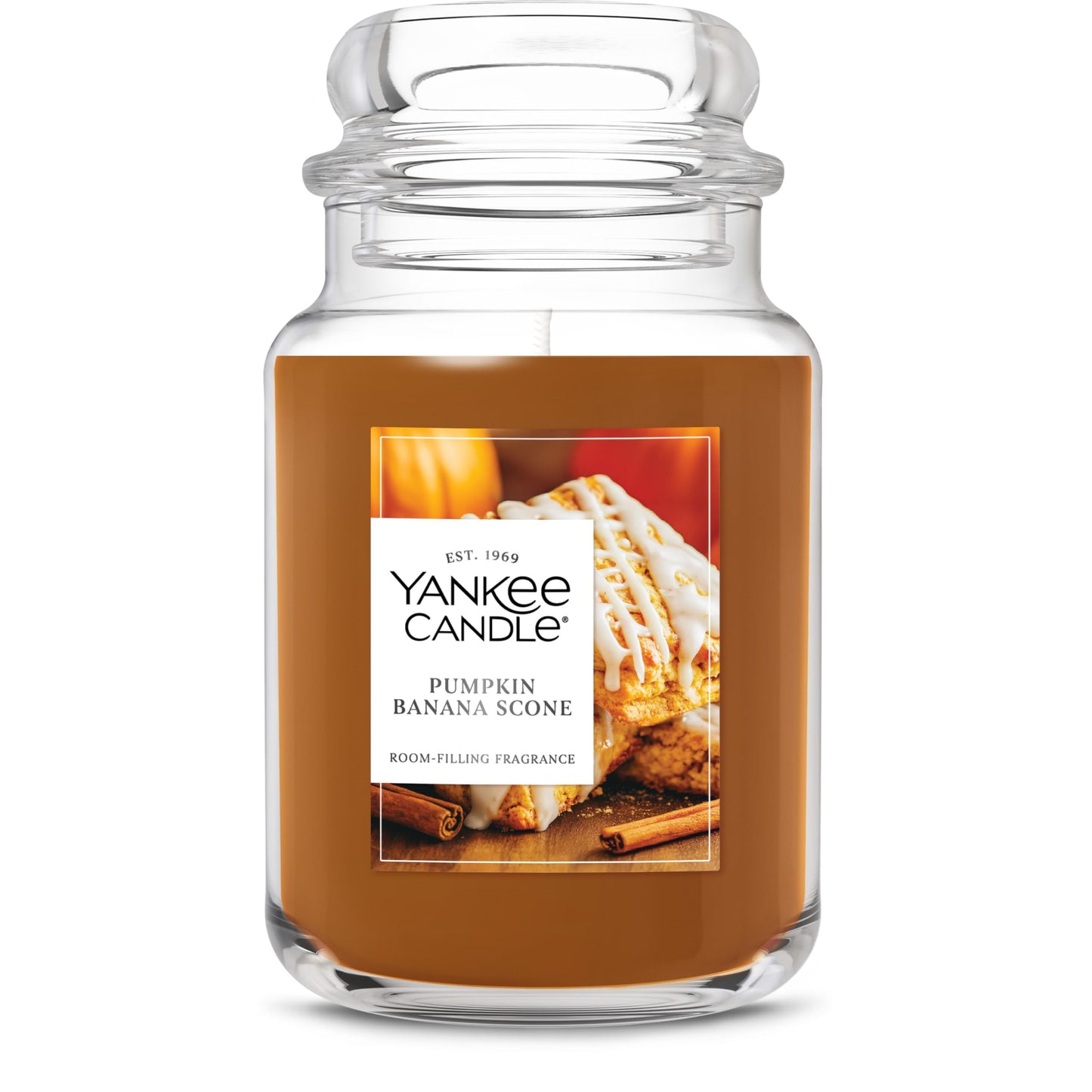 Yankee Candle Pumpkin Banana Scone, Scented Candle, 22oz Large Jar with up to 150 Hour Burn Time, Giftable