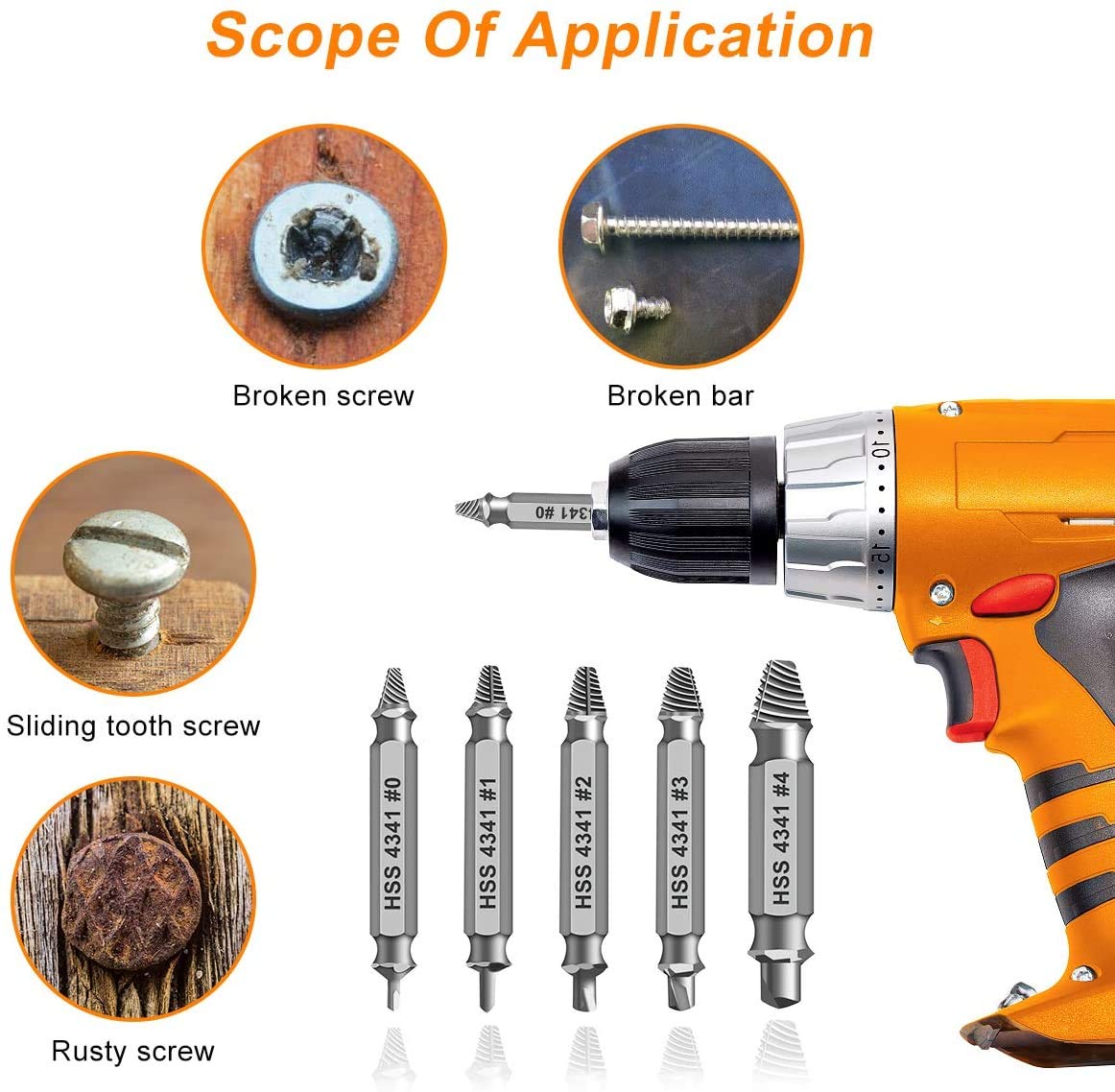 Gifts for Men,Damaged Screw Extractor Set-Christmas Stocking Stuffers for Men Adults Him,Mens Gifts for Dad,Husband,Stripped Screws Nuts & Bolts Drill Bit Tools for Easy Removal of Rusty Broken Screw