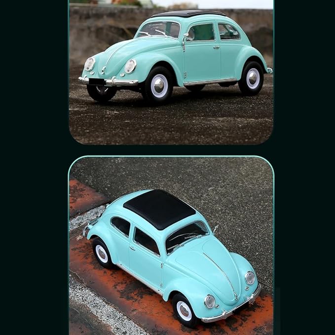 1:16 Scale Remote Control Car Simulation Classic Beetle Model 2.4GHz 4CH High Speed Retro Racing Sport Car with LED Ligjhts Mini Drift Cars for Adult - Blue