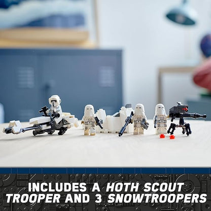 LEGO Star Wars Snowtrooper Battle Pack 75320 Set Building Toy with 4 Figures Blasters and Speeder Bike Gift Idea for Grandchildren Kids Boys and Girls Ages 6 and Up