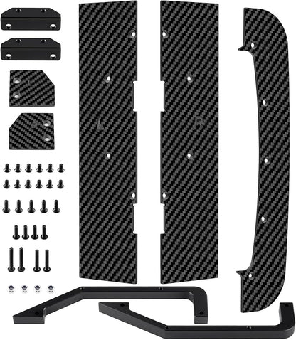 RCLIONS 1set Carbon Fiber Front&ampRear SplitterChassis Widening Side Skirts for ARRMA Infraction BLX 3S 1/8 Racing Car Upgrade Parts (Black)
