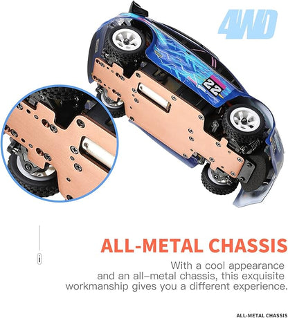 Goolsky WLtoys 284010 RC Drift Car 1:28 Scale 2.4GHz Remote Control Car 4WD 30KM/H High Speed RC Racing Cars with Metal Chassis for Adults