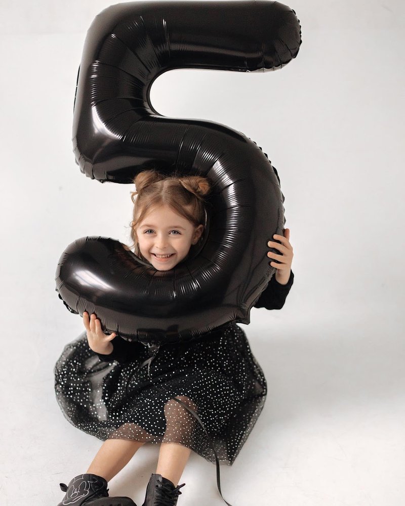 Black Number 40 Balloon 40 Inch, 40th Birthday Party Decorations for Children, Giant 40 Foil Balloon for Party Supplies