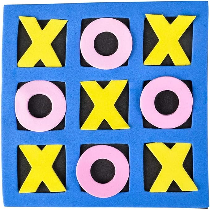Tic Tac Toe (Bulk Pack of 120) 5x5 Foam Tic-Tac-Toe Mini Board Game Toys for Kids Birthday Party Favors Goody Bag Stuffers Classroom Prizes &amp Occupational Therapy