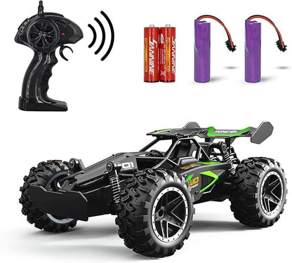 Remote Control Car RC Cars for boys age 8-12 Toys Cars for boys age 4-7 1:18 2.4Ghz Monster RC Truck Toys for Girls Off Road RC Crawler Easter Basket Stuffers Gifts for Kids(Black green)