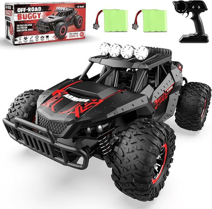 1:16 Scale Remote Control Car 2.4GHz High Speed 25 km/h Off-Road RC Car with Two Rechargeable Batteries &amp 70+ Min Playtime Remote Control Monster Truck for Kids Boys Girls and Adults