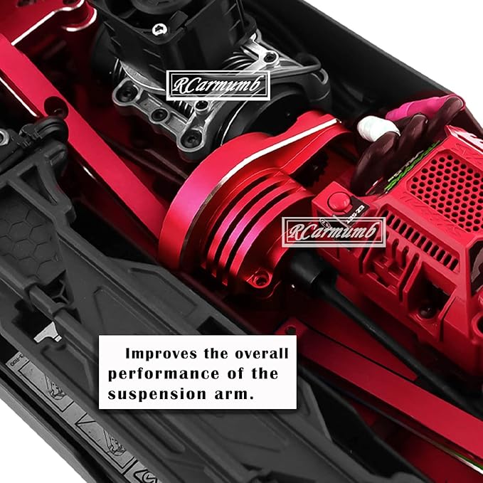 Upgrades Part for 1/8 Sledge 4WDAluminum Main Gear Cover Alloy Hops up for Sledge 4WD Monster Truck RC Car #95076-4Replace #9584Red