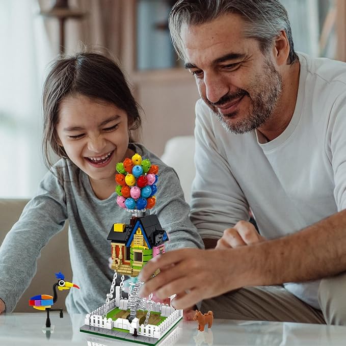ENJBRICK Up Balloon House Building Kit for Kids 8-14 Yrs 635 Pcs Creative Building Block Set Tensegrity Sculptures