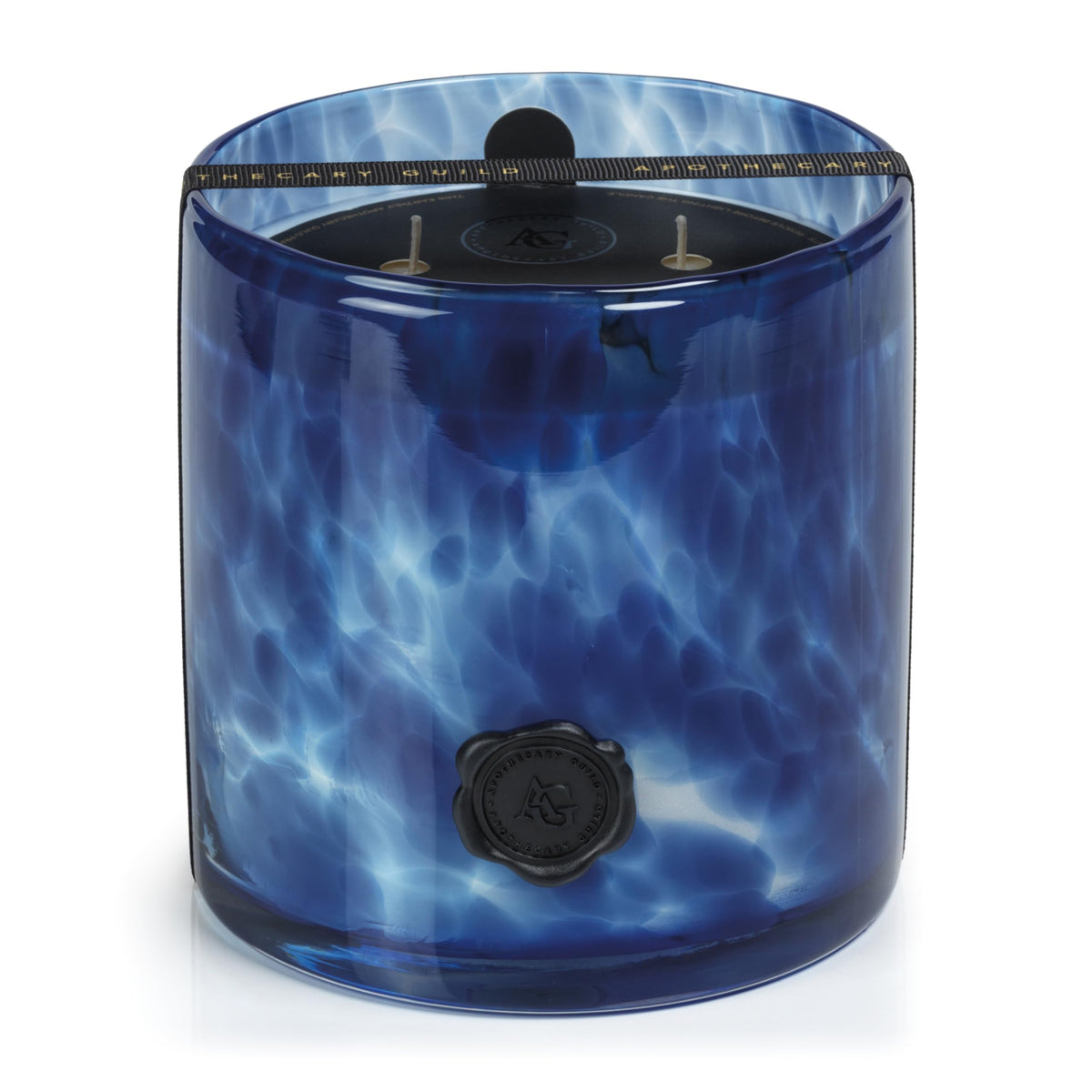 Zodax Apothecary Guild Scented Opal Glass Jar Candle- 50 oz/3-Wick - Sea Salt & Coastal Mist