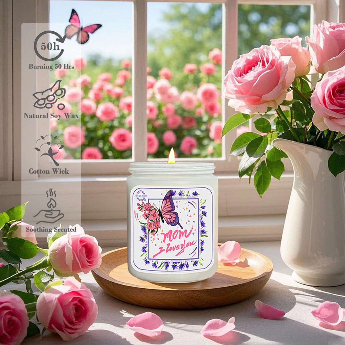 Mothers Day Gifts for Mom from Daughter SonScented Candles for Home, Aromatherapy Candle for Relaxing, Soy Candles Non Toxic, 50 Hour Long Burning, Funny Birthday Gifts for Women