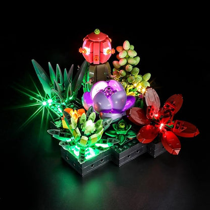 BRIKSMAX Led Lighting Kit for LEGO-10309 Succulents (Not Include The Lego Set)- Compatible with Lego Creator Expert 10309 Succulents Building Blocks Model