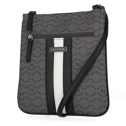 Nautica Lakeside Signature Jaquard North South Crossbody Bag