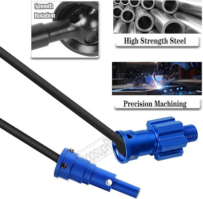 RC 10MM Drive Shaft CVD &amp Wheel Hex Hubs Upgrades Part for 1/5 X Maxx 8S Monster Truck45# Steel Driveshaft Front Rear Axles &amp Aluminum Wheel Nut &amp Wheel Hex Hops UpNavy Blue