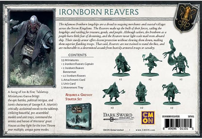 CMON A Song of Ice and Fire Tabletop Miniatures Ironborn Reavers Unit Box | Strategy Game for Teens and Adults | Ages 14+ | 2+ Players | Average Playtime 45-60 Minutes | Made (SIF901)