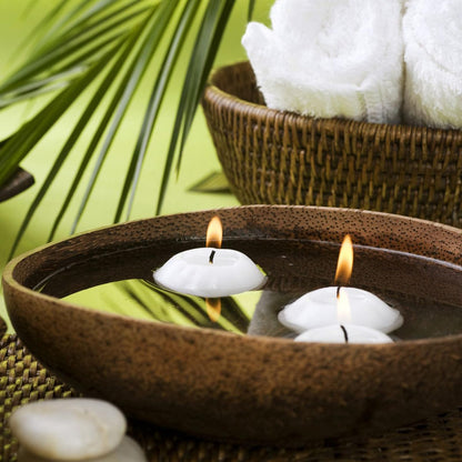 White Floating Candles 2 inch, 6 Pack Floating Candles 5-6 Hours Long Burning, Unscented Floating Candles for Centerpieces for Wedding, Proposal Decorations, Romantic Night Set (6 pack, white, 2 inch)