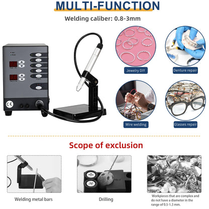 Healthible Welder for Permanent Jewelry - 100a Permanent Jewelry Welder,110v Welding Machine Jewelry,Pulse Arc Welder Permanent Jewelry