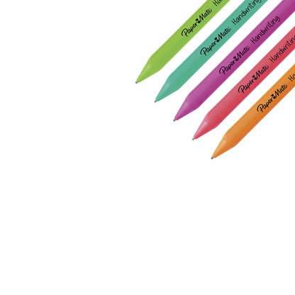 Paper Mate Handwriting Triangular Mechanical Pencil Set with Lead & Eraser Refills, 1.3mm, Back to School, Teacher Supplies, Home, Sketching, Drafting, Fun Barrel Colors, 8 Count