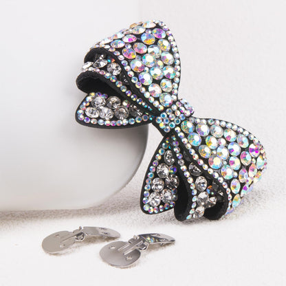 KOOBOOK Rhinestone Bow Shoe Clips - Sparkly Fashion Accessories for Brighter Shoes | 2 Pcs