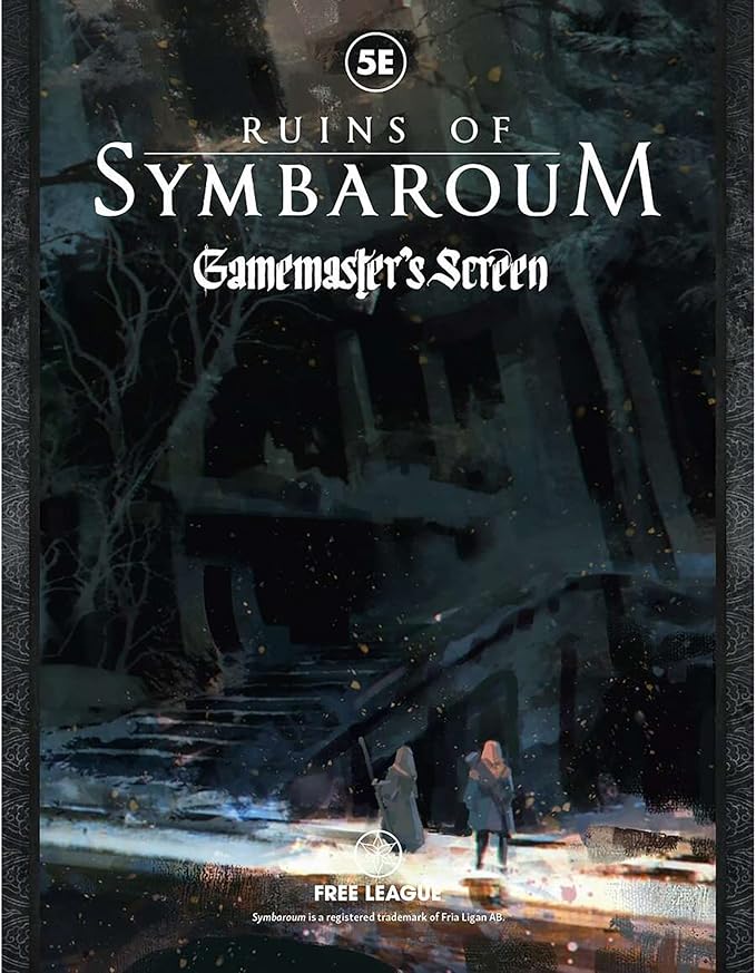 Free League Ruins of Symbaroum 5E: Gamemaster's Screen with 28-Page Adventure Booklet for Immersive RPG Campaigns