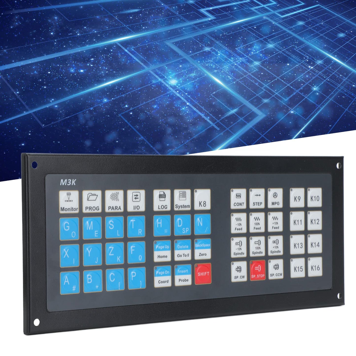 CNC Controller Panel Board Aluminum Alloy M3K Expansion Keyboards Lathe Machines Motor Motion Controller Systems with Cable for DDCS Expert M350 3 4 5 Axes