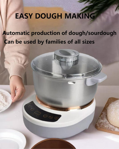 Aptovpvp Electric Dough Machine With Fermentation Function, Microcomputer Timing, Front Touch Panel, 6.3qt(7L), 304 Stainless Steel, Used For Bread, Pizza, Pancake, Dumpling Dough And Sourdough