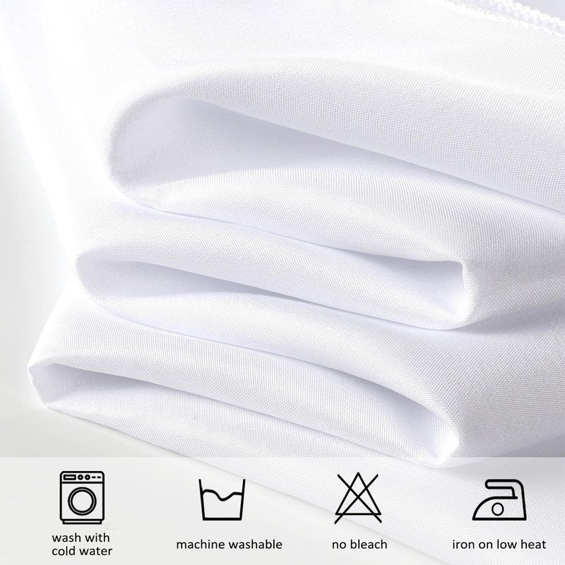 pepmily 8 Pack White Table Cloth 60x102 Inch Rectangle Tablecloths for 6 Foot Rectangle Tables, Wrinkle Resistant Washable Polyester Fabric Rectangular Table Cover for Dining Banquet Wedding Party