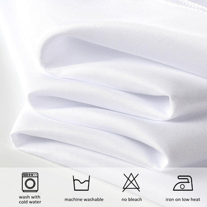 pepmily 8 Pack White Table Cloth 60x102 Inch Rectangle Tablecloths for 6 Foot Rectangle Tables, Wrinkle Resistant Washable Polyester Fabric Rectangular Table Cover for Dining Banquet Wedding Party