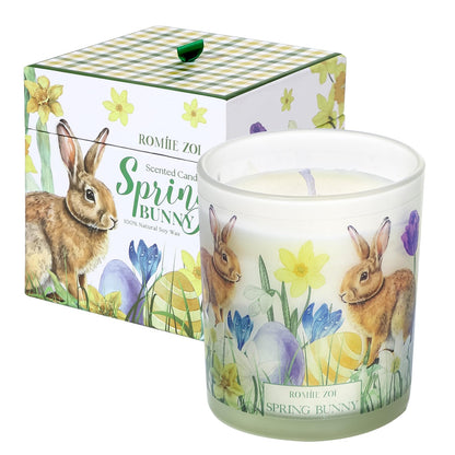 ROMIIE ZOI Easter Scented Candle - 6oz Soy Wax Candle, Sping Bunny, Infused with Garden Bunny Aroma - Gift Box Packaged for Easter Gift