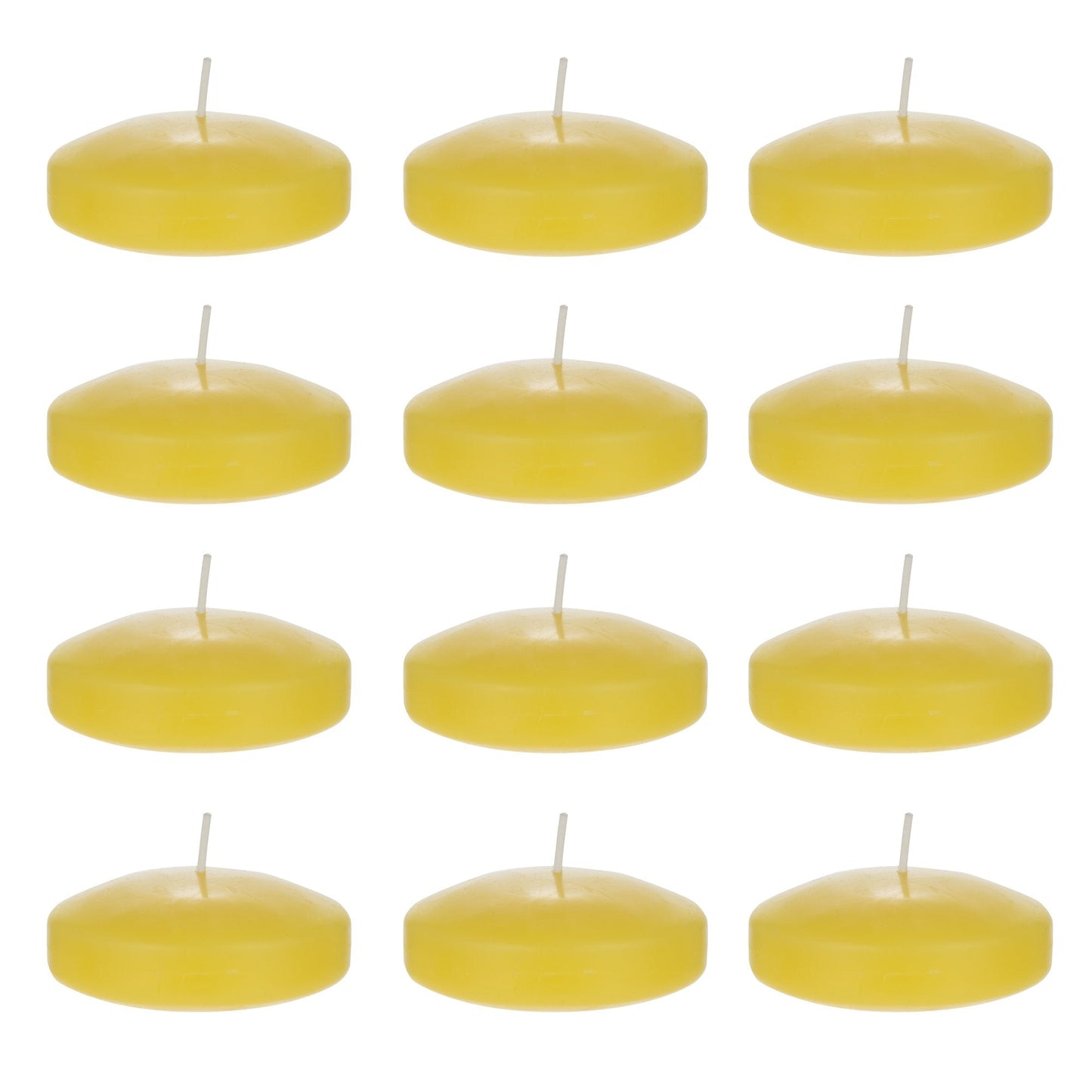 Mega Candles 12 pcs Scented Citronella Floating Candles, Hand Poured Wax Candle 3 Inch Diameter, Indoor & Outdoor Use, Camping, Festivities, Events, Party Usage, Patio, Barbecue BBQ, Picnics