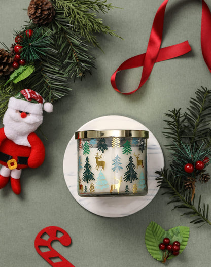 Christmas Candle, Pine Scented Candle, Christmas Tree Scented Candle, Winter Candle, Large 3 Wicks Candle, 14oz