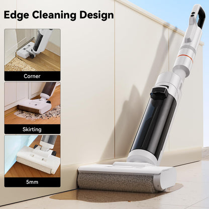 JONR ED20 Pro 4-in-1 Wet Dry Vacuum Cleaner Cordless,17000 Pa Vacuum Suction Power, Self-Cleaning and Automatic Drying with One Click, Intelligent Voice Reminder