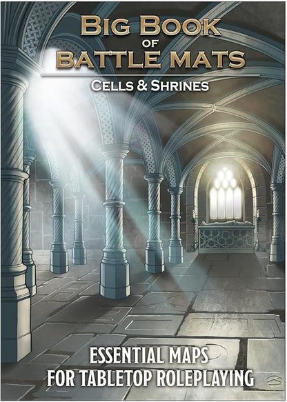 Loke Big Book of Battle Mats Cells &amp Shrines - Lay Flat Wipe Clean Fantasy RPG Maps with Tokens &amp 5E Content for Tabletop Adventures