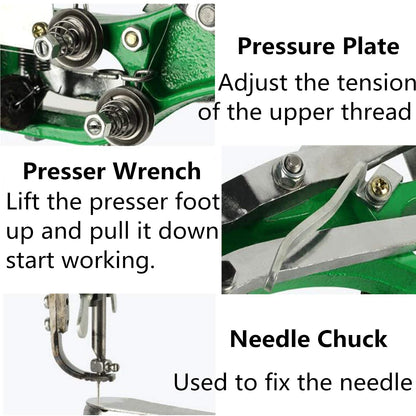 Fbshicung Hand Cobbler Shoe Repair Machine Dual Cotton Nylon Line Sewing Machine Manual Leather Machine Shoe Sewing Machine for Shoes/Upsolery/DIY Items