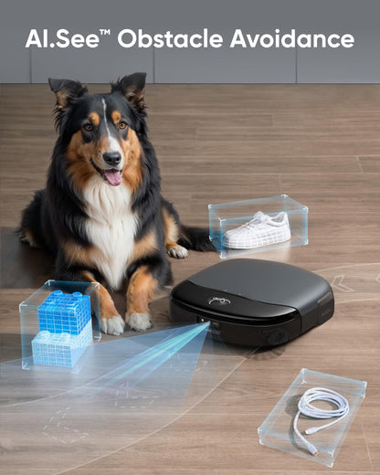 eufy S1 with All-in-One Station, HydroJet System with Roller Mop, Robot Vacuum and Mop Combo, Incredible Suction, Obstacle Avoidance, Multi-Level Mapping, Mop Auto-Retraction, Perfect for Pet Hair