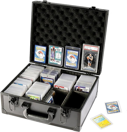Toploaders Storage Box for 3 x 4 35pt Rigid Cards Trading &amp Sports Cards Graded &amp Rating Cards with 7 DIY Sponge Partitions (Holds 600+ Toploaders M600-Black)