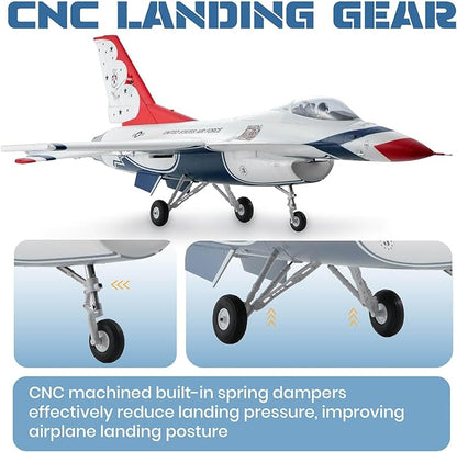 Fms Rc Planes for Adults EDF Jet Remote Control Airplane Fighting Falcon 64mm F16 Thunderbird 6 Channel Hobby Rc Airplanes PNP (No Radio Battery Charger)