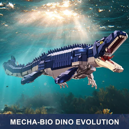 Mechanical Dinosaur Building SetDinosaur World Building BlockJurassic Ocean Animal Collection Toys Gift for Adults Teen Boys 8-12(1026PCS)