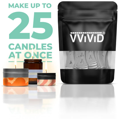 VViViD Candle Wicks, 120 pcs 6" Pre Waxed and Candle Wick Holders 25 pcs Bundle - M0