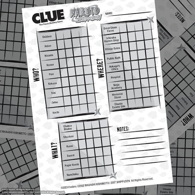USAOPOLY CLUE: Naruto | Solve The Mystery in This Collectible Clue Game | Featuring Characters &amp Locations from The Anime TV Show Naruto | Officially-Licensed Naruto TV Show Game &amp Merchandise