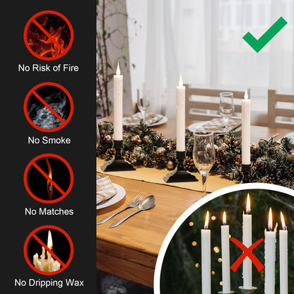 DRomance Flameless Window Candles with Remote Timer, 4 Pack White LED Flickering, Dripping Wax Effect, Suction Cups Included