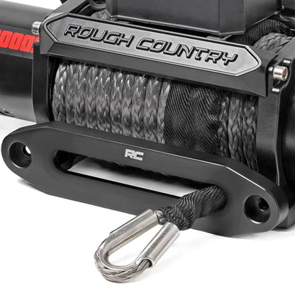 Rough Country 12,000LB PRO Series Electric Winch | Synthetic Rope - PRO12000S, Black
