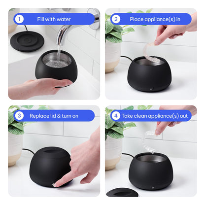 Zima Dental Pod PRO: New Ultrasonic Retainer Cleaner Machine. Market-Leading, Best Aligner Cleaner, Nightguard Cleaner, Mouthguard Cleaner, Denture Cleaner, Ultrasonic Cleaner for Oral Dental Care