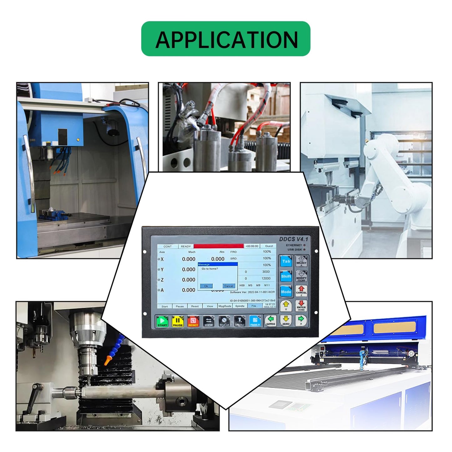 CNCTOPBAOS 4 Axis 500KHz CNC Offline Controller DDCSV4.1,Stand Alone System Motion Controller PLC,Slave Stepper Servo Motor Control+MPG Handwheel for CNC Router,Lathe,Engraving Milling Machine