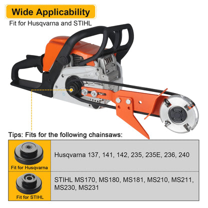 HOTYELL Chainsaw Carving Mill Attachment and Log Peeler Debarker for Husqvarna and STIHL
